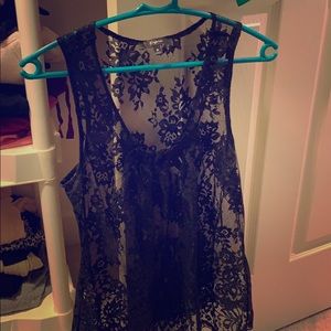 Sheer lace tank